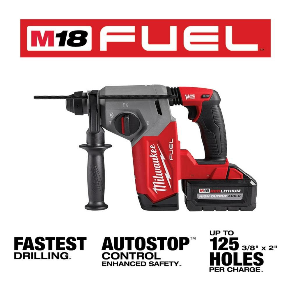 Milwaukee M18 FUEL Rotary Hammer 1inch SDS Plus Kit 2912 22 Acme Tools