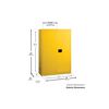 Justrite 45 Gallon Yellow Manual Close Flammable Cabinet, small image number 4