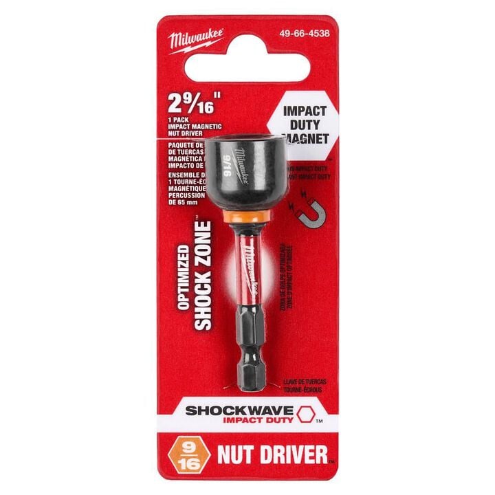 Milwaukee SHOCKWAVE Impact Duty 9/16 Inch x 2-9/16 Inch Magnetic Nut Driver, large image number 8