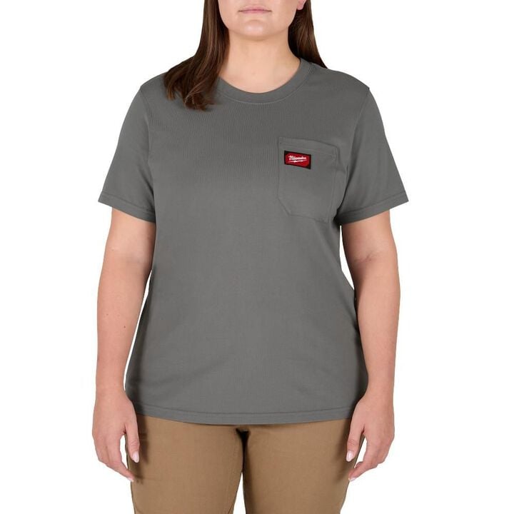 Milwaukee Women's GRIDIRONPocket T-Shirt - Short Sleeve Gray