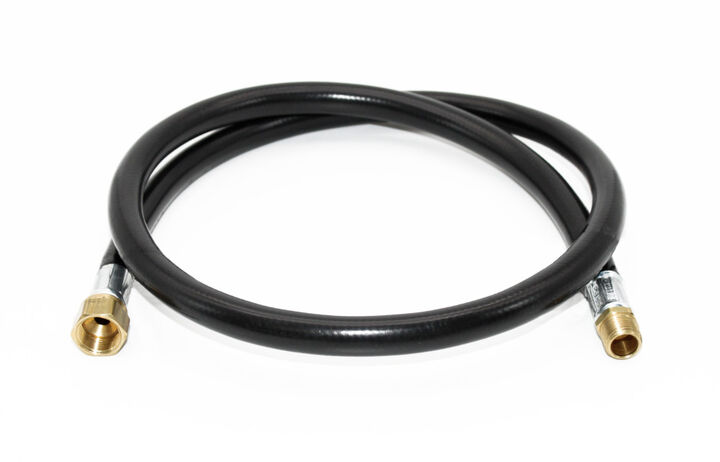 Flame King 48 Inch x 3/8 Inch Thermo Plastic Hose Assembly for LP and Natural Gas