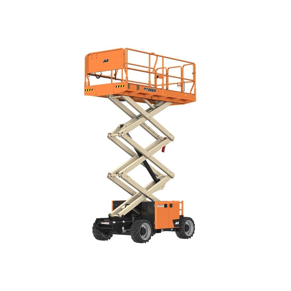 JLG 26' Rough Terrain Scissor Lift Engine Powered 2WD RT2669