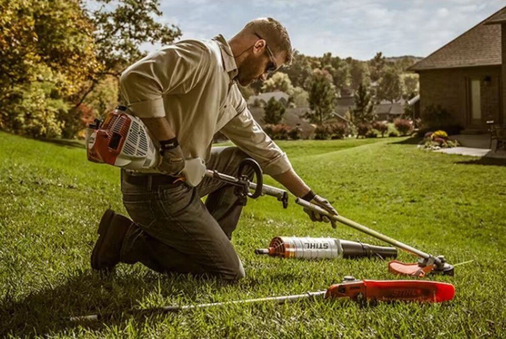 Stihl KM 56 RC-E Kombi System Gas Powered Easy2Start Power Unit Loop Handle Barrier Bar, large image number 3