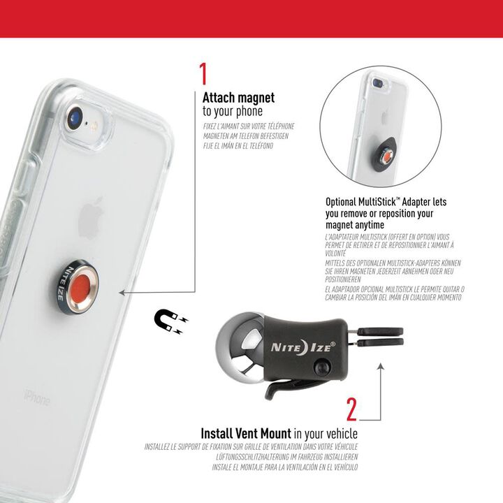 Nite Ize Steelie Stainless Steel Car Vent Mount for Universal Cell Phones, large image number 3
