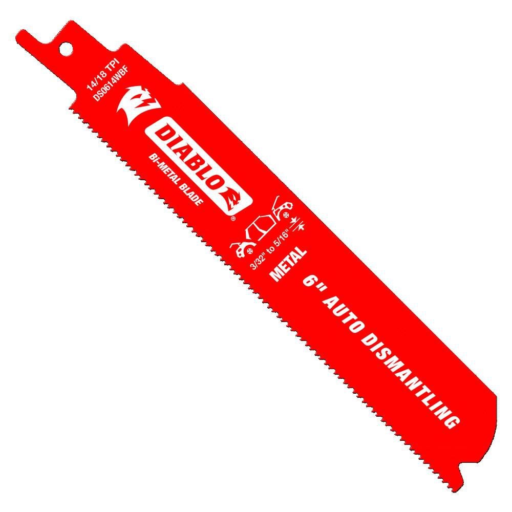 Diablo Tools 6 Inch Bi Metal Reciprocating Blade for Auto Dismantling 25 Pack, large image number 1