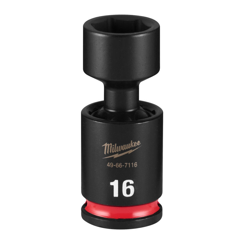 Milwaukee SHOCKWAVE Impact Duty 3/8 Inch Drive 16MM Standard Swivel Socket - 49-66-7116