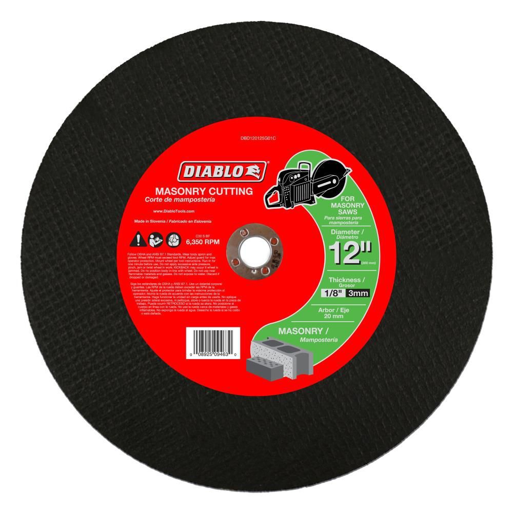 Diablo Tools 12 in. Metal High Speed Cut Off Disc 20 mm, large image number 1