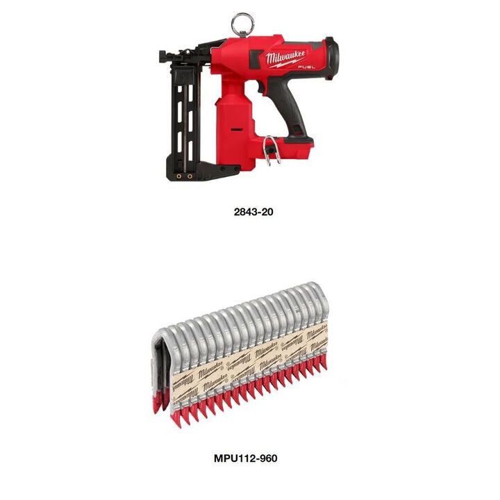 Milwaukee M18 Utility Fencing Stapler (Bare Tool) 1.5 Inch Galvanized Staples Bundle, large image number 1