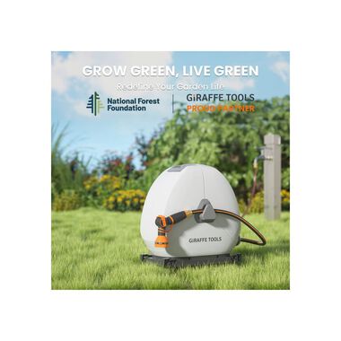 Giraffe Tools 1/2 Inch x 82 Foot Light Grey Garden Hose Reel, large image number 7