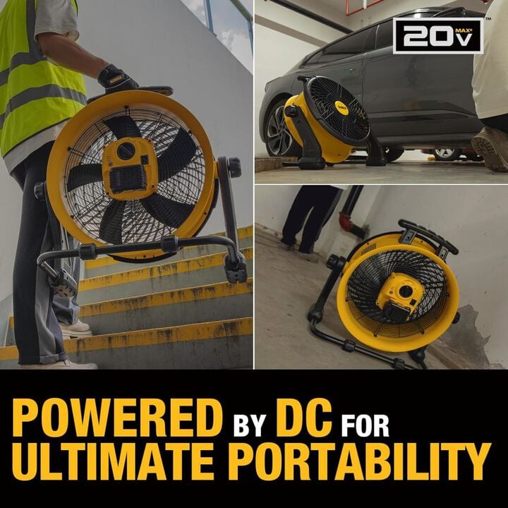 DEWALT 18 Inch 20V AC/DC 4000 CFM Drum Fan, large image number 12
