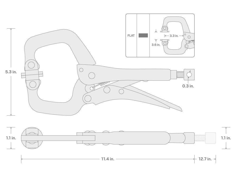 Tekton 11 Inch Swivel Pad Locking C-Clamp, large image number 7