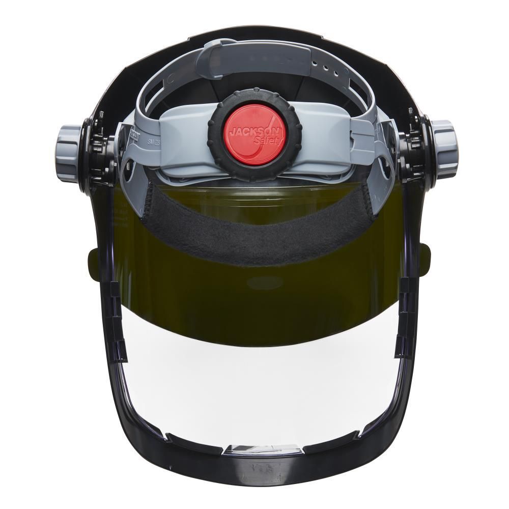 Jackson Safety QUAD 500 Multi-Purpose Face Shield, Clear Window, Shade 5 IR Flip Visor, Anti-Fog Coating, 370 Speed Dial Ratcheting, large image number 5