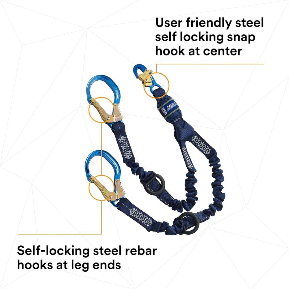 DBI Sala Force2 Elastic 100% Tie-Off Shock Absorbing Lanyard, large image number 7