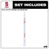Milwaukee 5-1/4 in. 24 TPI Bi-Metal Jig Saw Blade 5PK, small image number 3