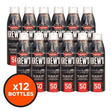Ergodyne SPF 50 Sunscreen Spray 5.5oz 12pk