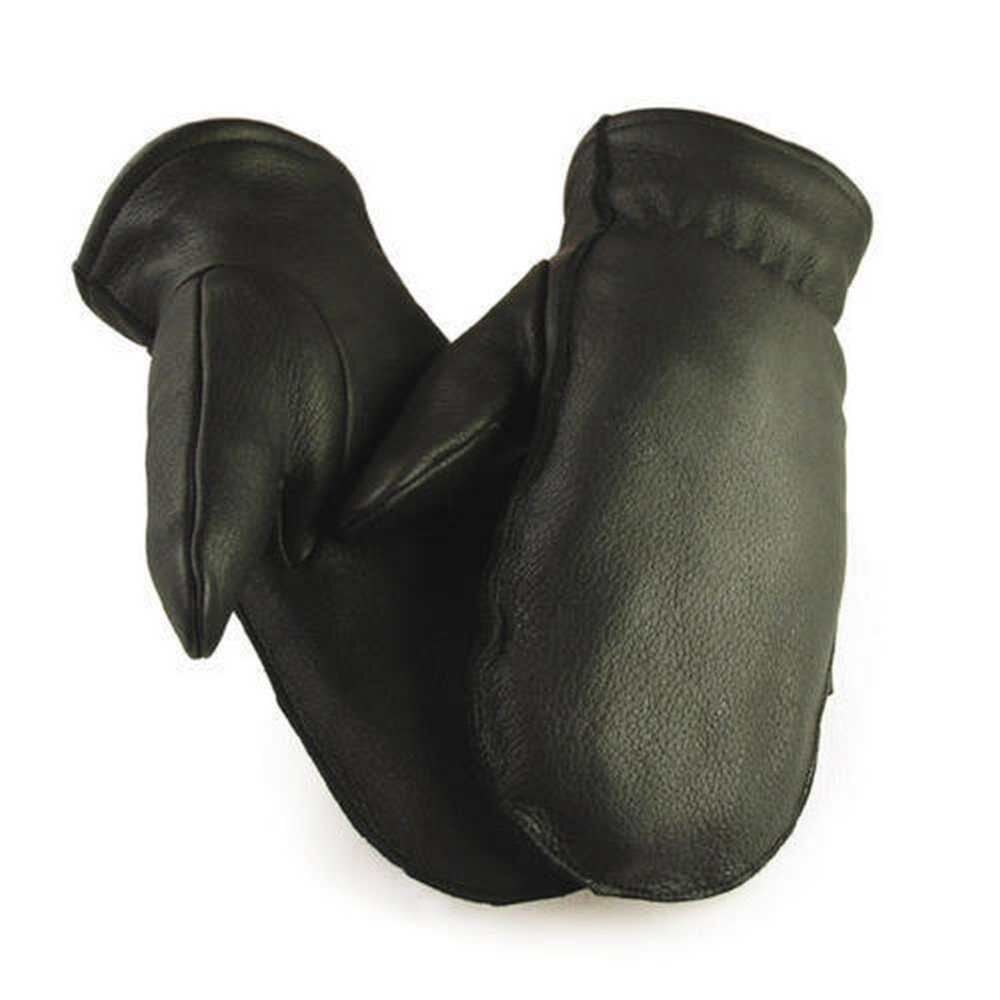 Hand Armor Full Grain Deerskin Sherpa Lined Mitts, Large, Black Size Large – 51BK-L