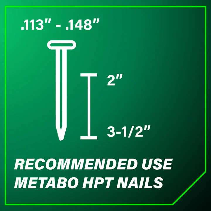 Metabo HPT Cordless Pneumatic 18V 21 Degree Plastic Strip Framing Nailer Kit, large image number 10
