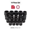 Sunex 14 pc. 1/2 In. Drive SAE Universal Impact Socket Set, small image number 3