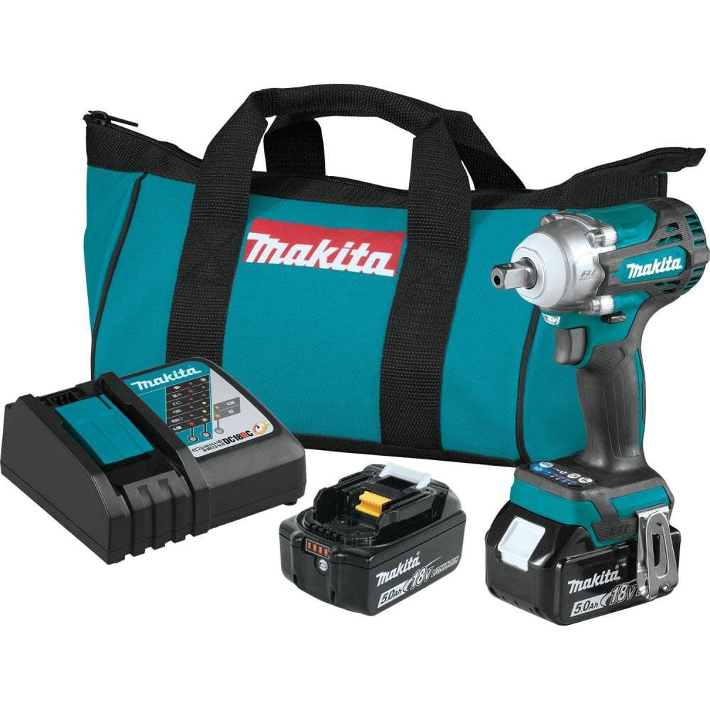 Makita 18V LXT 1/2in Sq Drive Impact Wrench Kit with Detent Anvil – XWT15T