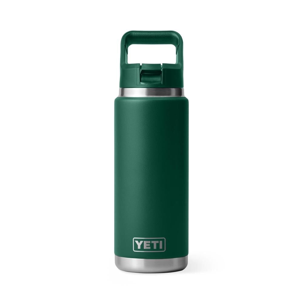 YETI Rambler 26 Oz Water Bottle with Straw Cap Black Forest Green – 21071504909