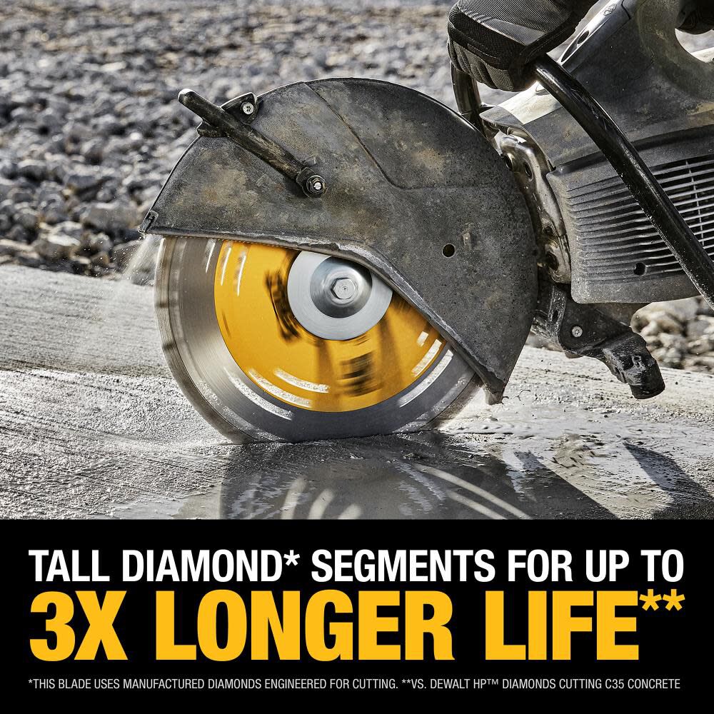 DEWALT XP All-Purpose 14 Inch Segmented Rim Diamond Blade for Fast Cutting in General Purpose Concrete, large image number 6