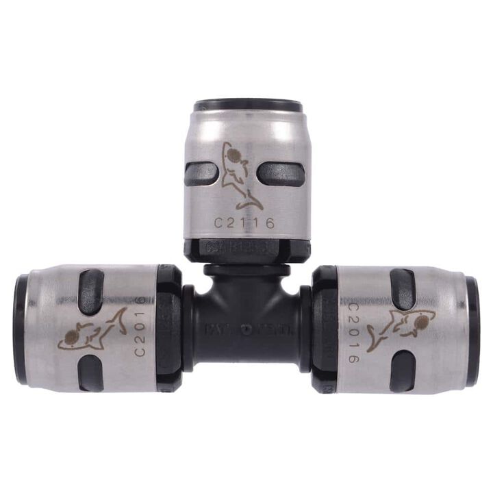 Sharkbite EvoPEX 1/2in Push T x 1/2in D Push Plastic Tee