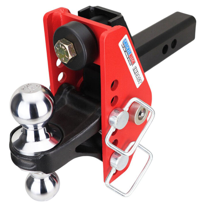 Shocker Hitch Impact 14K 2 Inch Cushion Hitch & Chrome Combo Ball Mount with 2 Inch & 2 5/16 Inch Hitch Balls, large image number 1