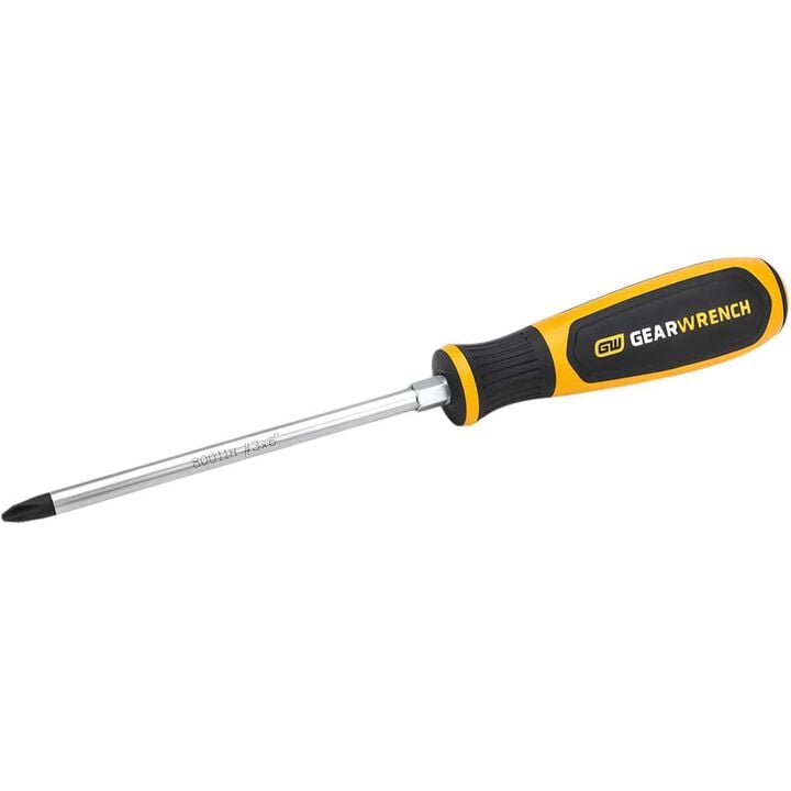 GEARWRENCH #3 x 6inch Phillips Dual Material Screwdriver