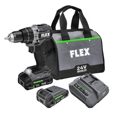 FLEX 24V 1/2-In. 2-Speed Hammer Drill Kit