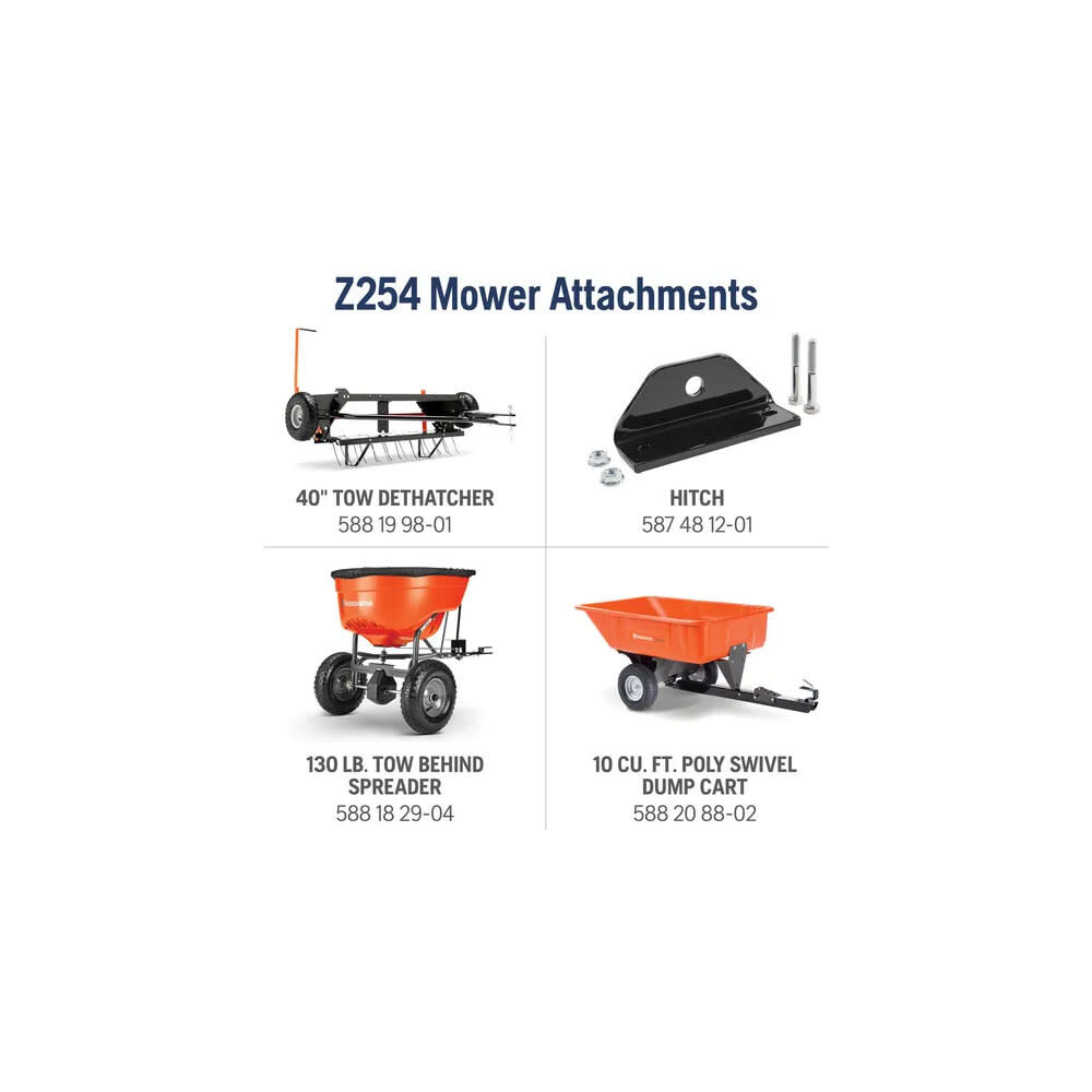 Husqvarna Z254 Zero Turn Lawn Mower 54in 747cc 26HP V Twin Gas 970