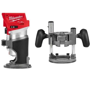 Milwaukee M18 FUEL Compact Router with Plunge Base (Bare Tool)