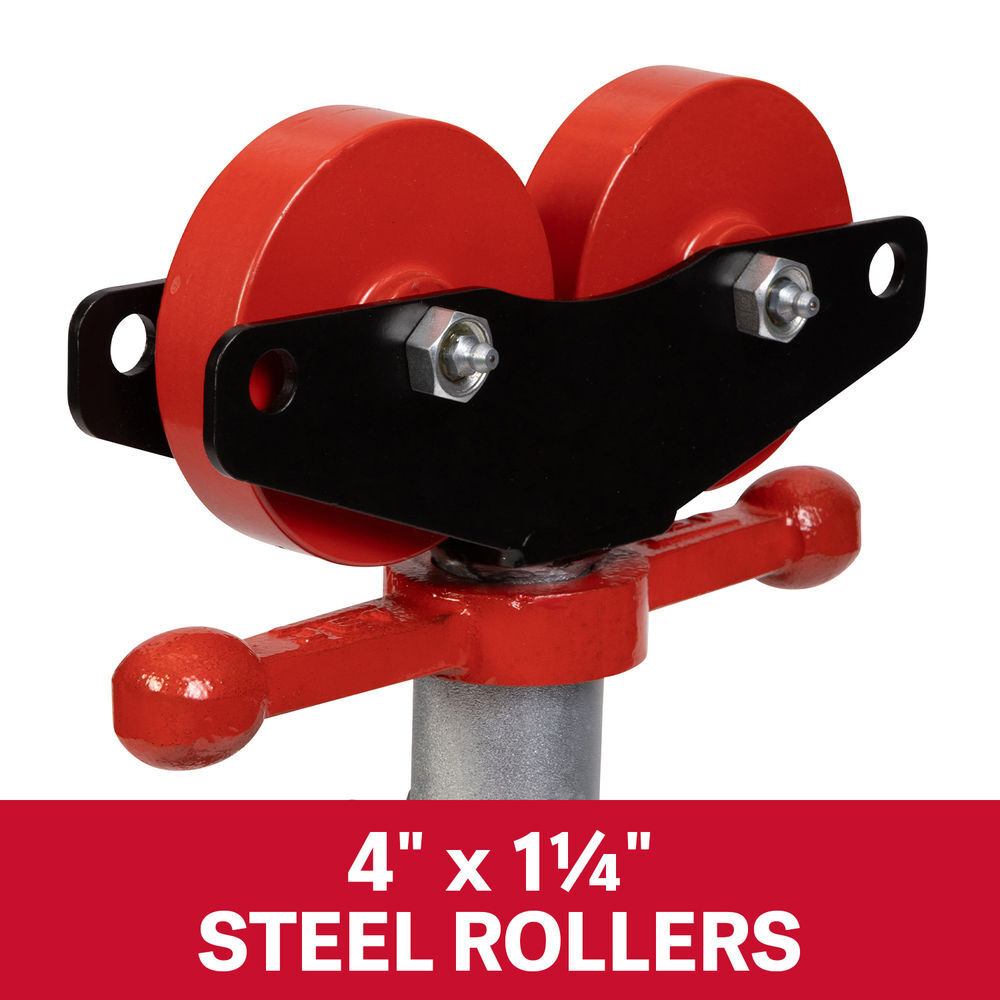 JET Folding Pipe Jack Stand with Steel Rollers, large image number 7