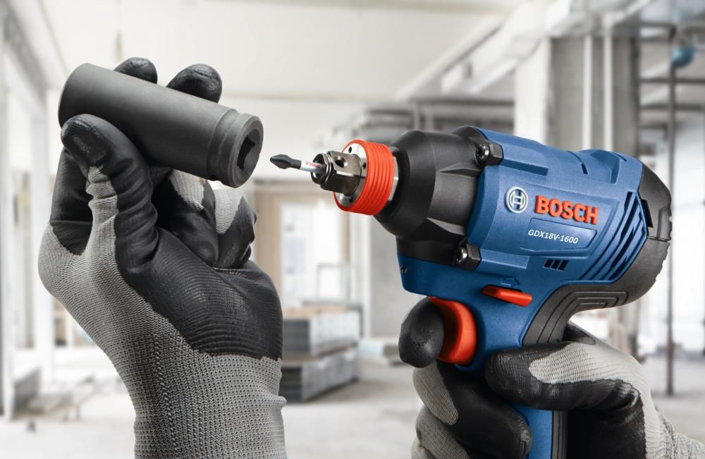 Bosch 18V Freak 1/4in & 1/2in Two In One Bit/Socket Impact Driver Kit Reconditioned, large image number 7