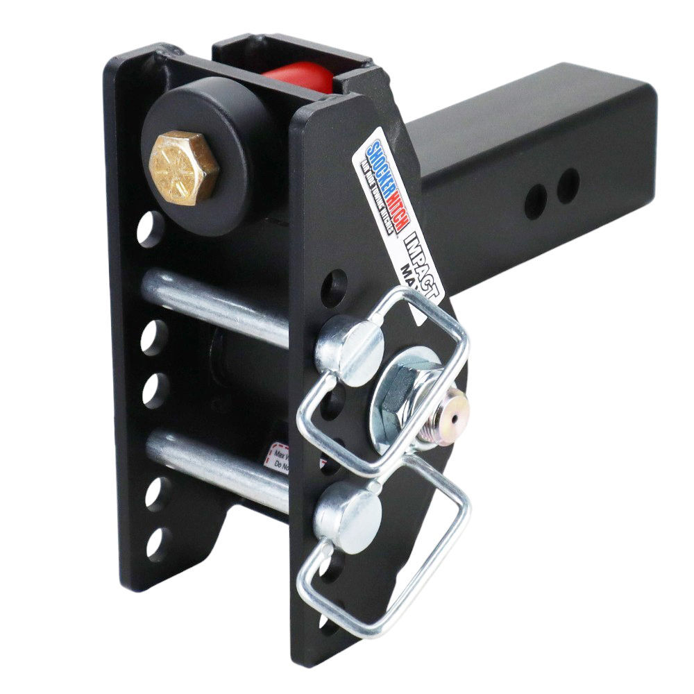 Shocker Hitch 20K Impact Max 2.5 Inch Cushion Hitch & Drop Sway Bar Tab Ball Mount 2 Inch Hitch Balls, large image number 6