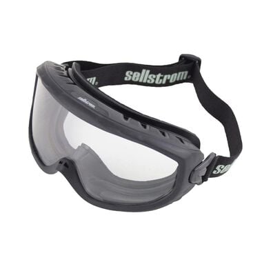 Sellstrom Flexible Non-Vented Wildland Fire Safety Goggle Scratch-Resistant Anti-Fog Lens Adjustable FR Strap High Temp Resistant TPV Black Frame Smoke Tint