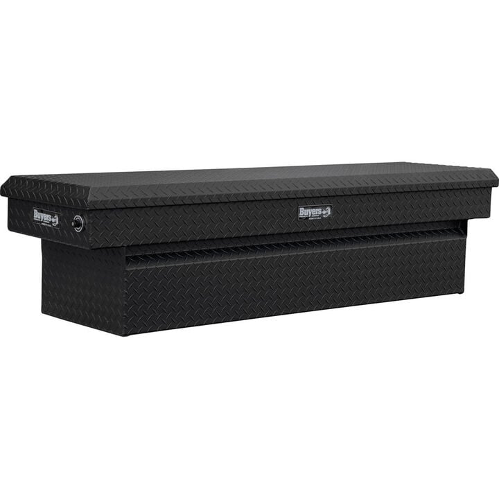 Buyers Products Company 23 Inch x 27 Inch x 71 Inch Diamond Tread Aluminum Crossover Truck Box, Matte Black, large image number 2