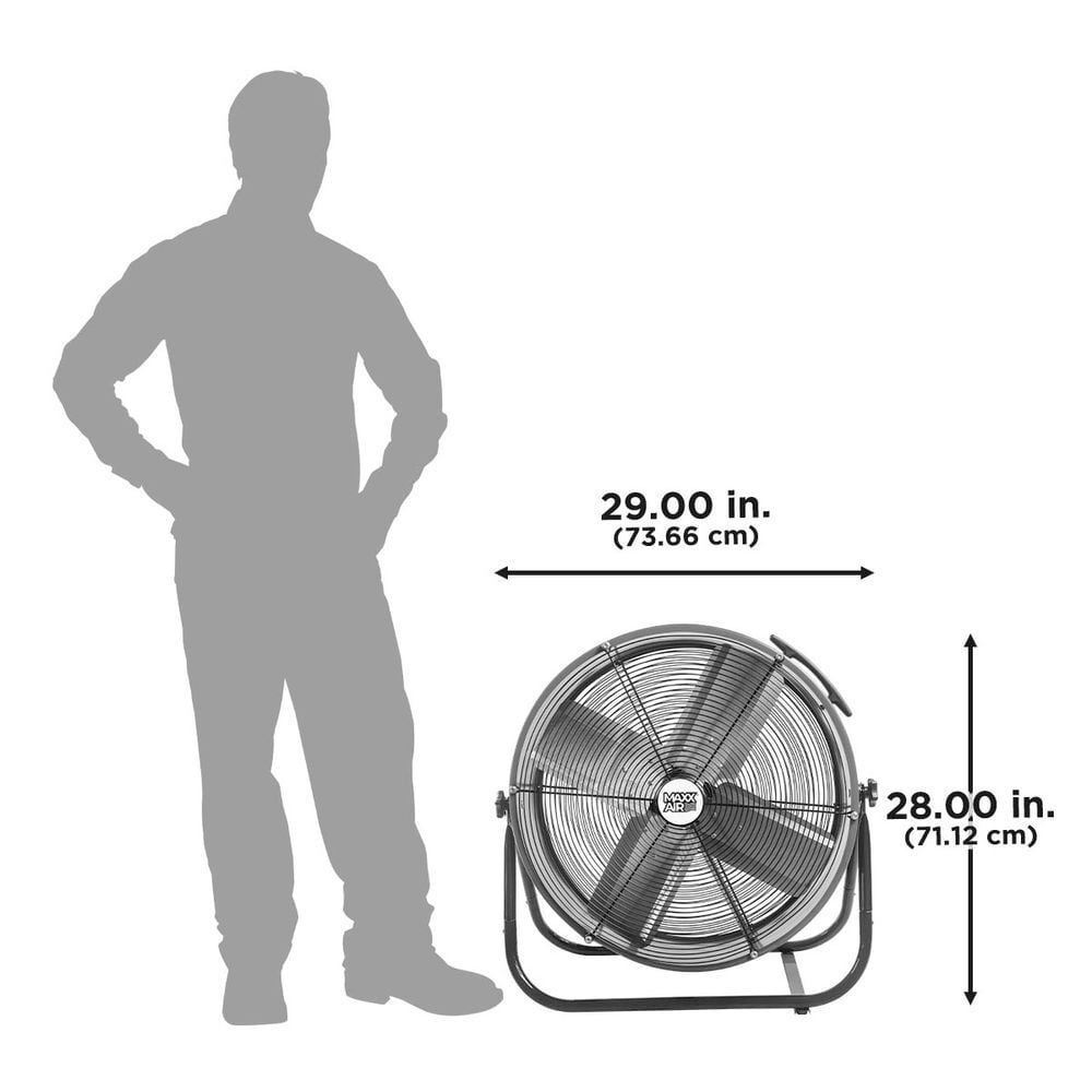 Maxx Air 24 Inch 4000 CFM 120V 2-Speed Tilting Direct Drive Drum Fan, large image number 10