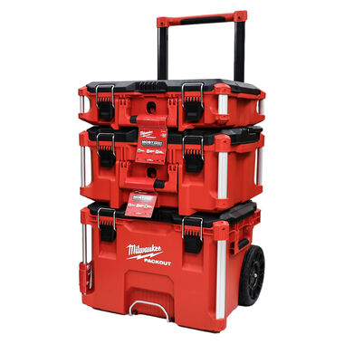Milwaukee PACKOUT Tool Box Set with NEW Low Handle Rolling Tool Box