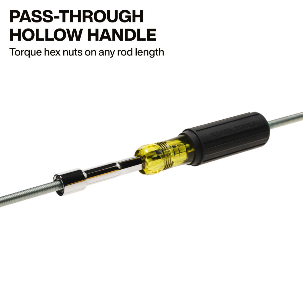 Klein Tools 8mm Magnetic Metric Color Coded Nut Driver with Heavy Duty Hollow Shaft, large image number 2