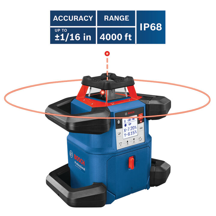 Bosch 18V REVOLVE4000 Horizontal/Vertical Rotary Laser Kit, large image number 2