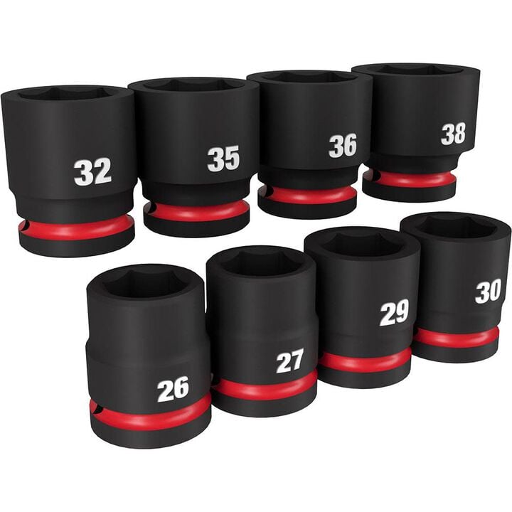 Milwaukee Impact Socket 3/4in Drive Standard Metric 6 Point 8pc, large image number 2