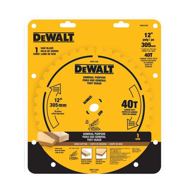 DEWALT Circular Saw Blade 12in 40T, large image number 5