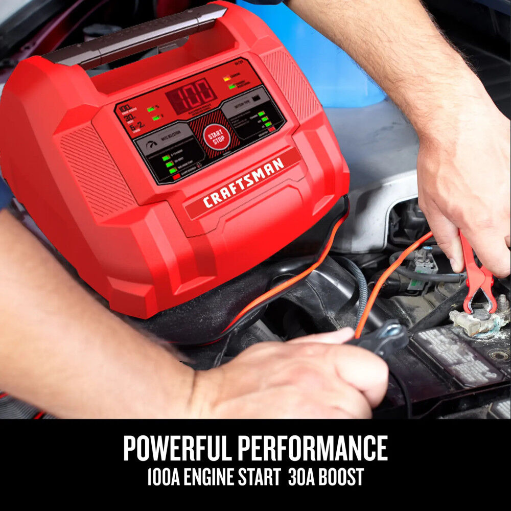 CRAFTSMAN 100A Fully Automatic Battery Charger & Jump Starter for Batteries, large image number 4