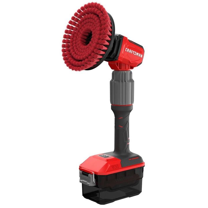 CRAFTSMAN 2-in-1 Battery Powered Scrubber Soft Brush 2 Ah Kit