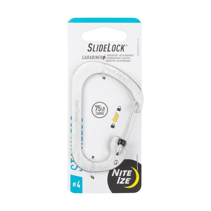 Nite Ize SlideLock Carabiner Stainless Steel #4 Stainless