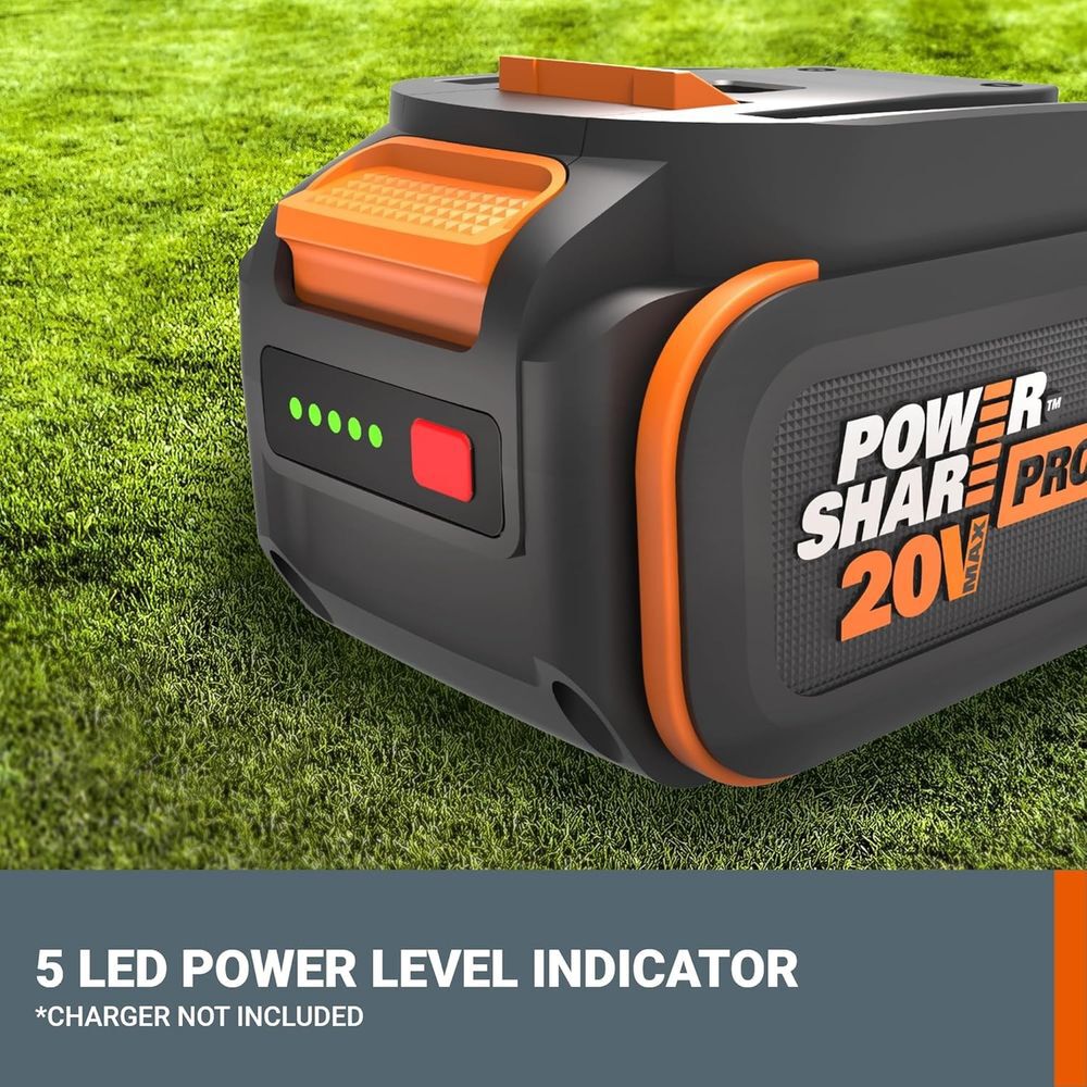 Worx PowerShare Pro 20V 4Ah Lithium Ion Power Tool Battery Pack with Fuel Indicator, large image number 9