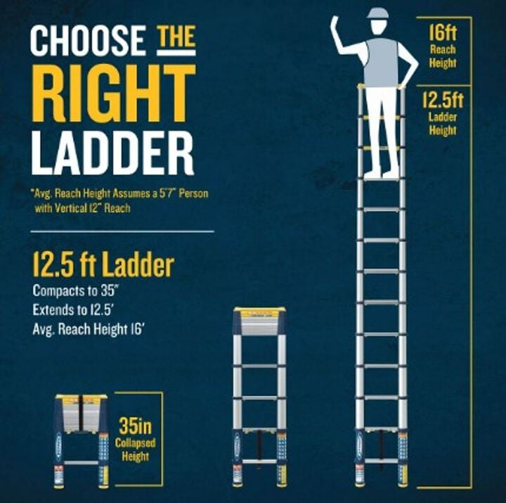 Werner Telescoping Ladder 12.5ft Type IA, large image number 11