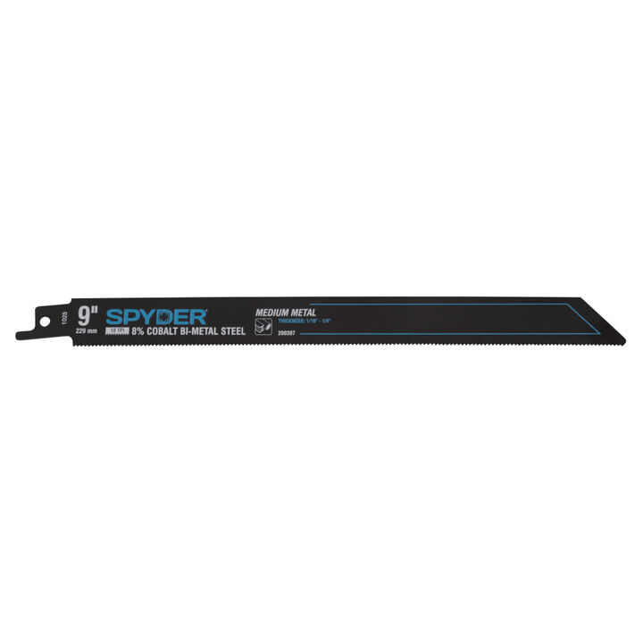 Spyder 9 Inch 18 TPI Metal Cutting Bi-Metal Reciprocating Saw Blade, 5 Pieces, large image number 1