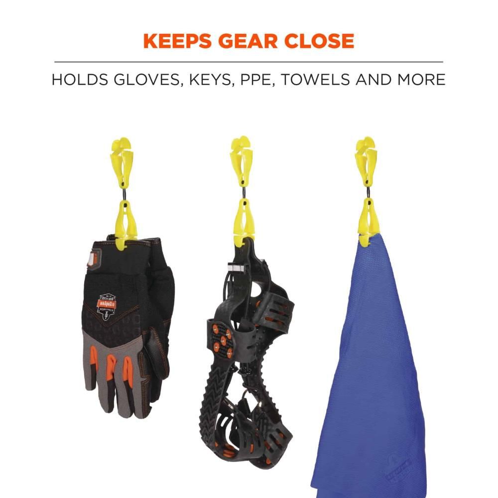 Ergodyne 3420 Swiveling Glove Clip Holder Dual Clips Lime, large image number 2