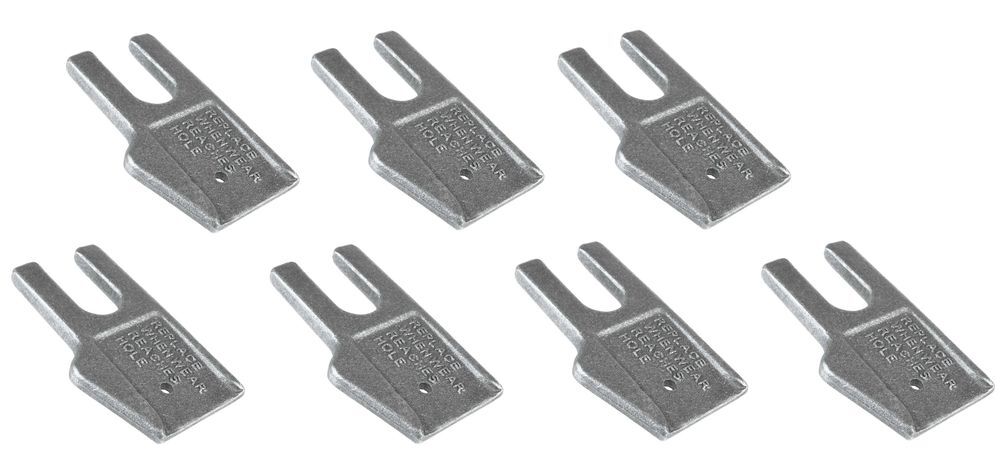 General Equipment Heat Treated Steel Alloy Standard Dirt Auger Teeth, 7 Pieces, large image number 1